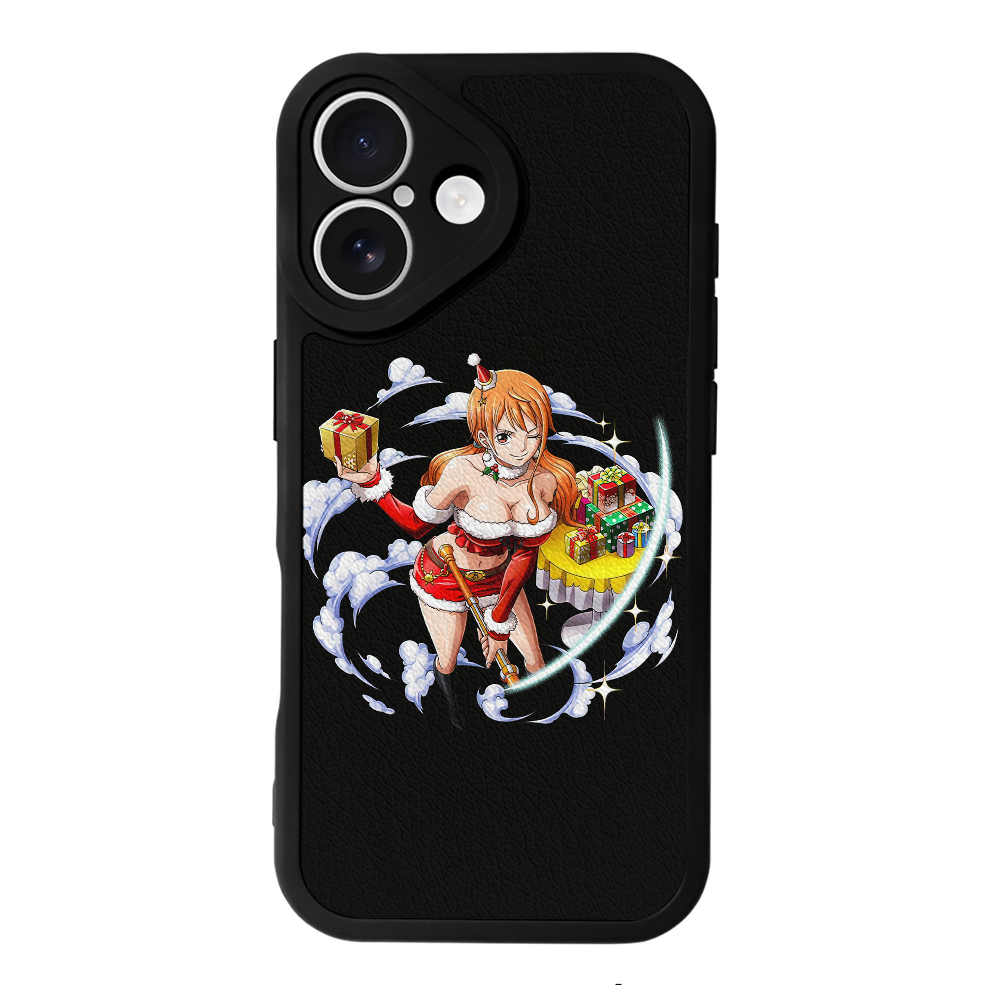 （画像用） ワンピース ナミ ONE PIECE Nami 【iPhone 16シリーズ対応】シリコンスマホケース（レザー調） 材質：シリコン